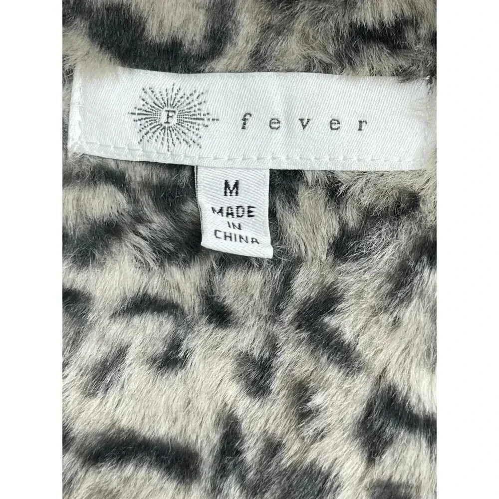 Fever colorblock Leopard Faux Fur Coat size M NWT - Picture 9 of 12